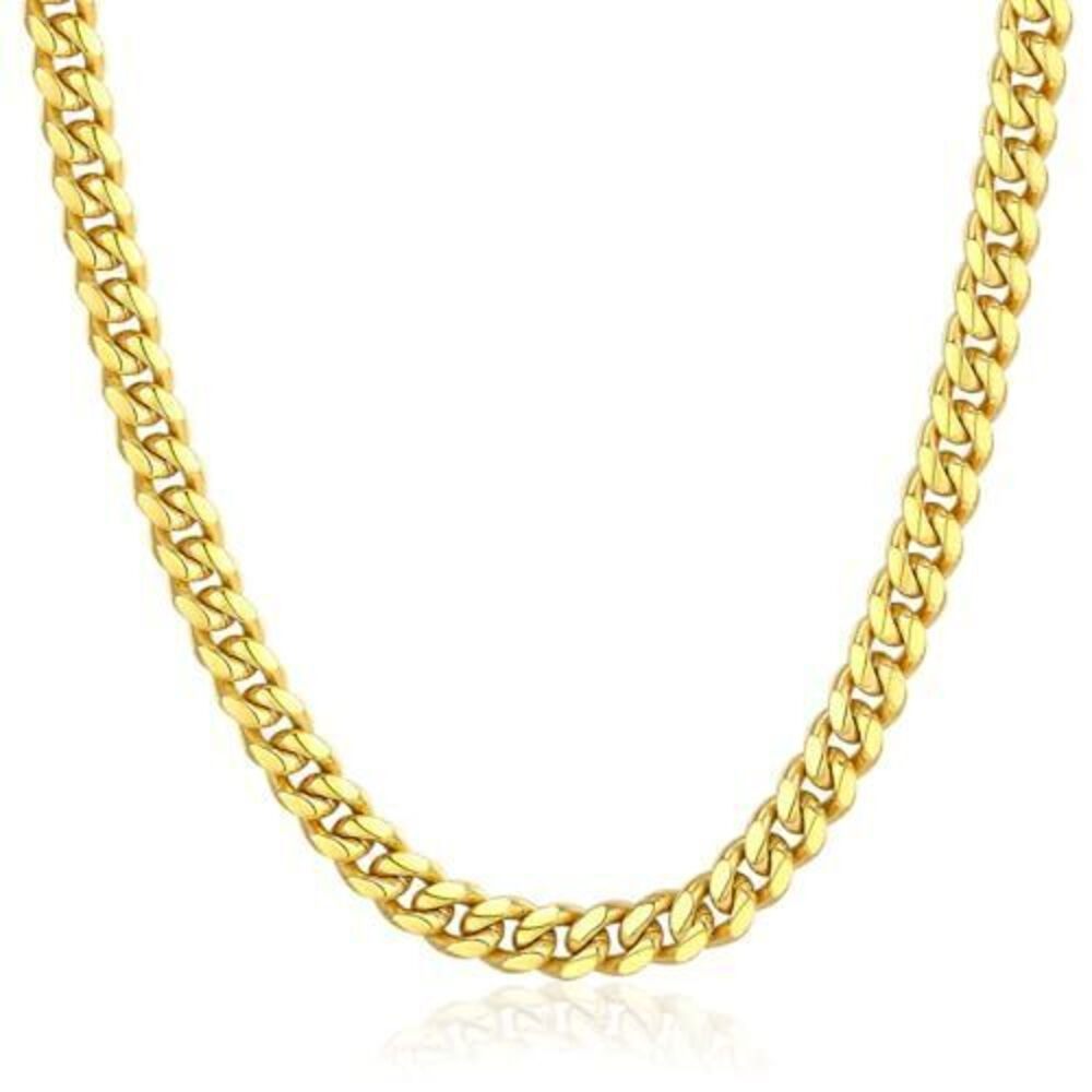 4224 Gold Chains 24inch 6MM 18K Gold Filled Necklace Gifts